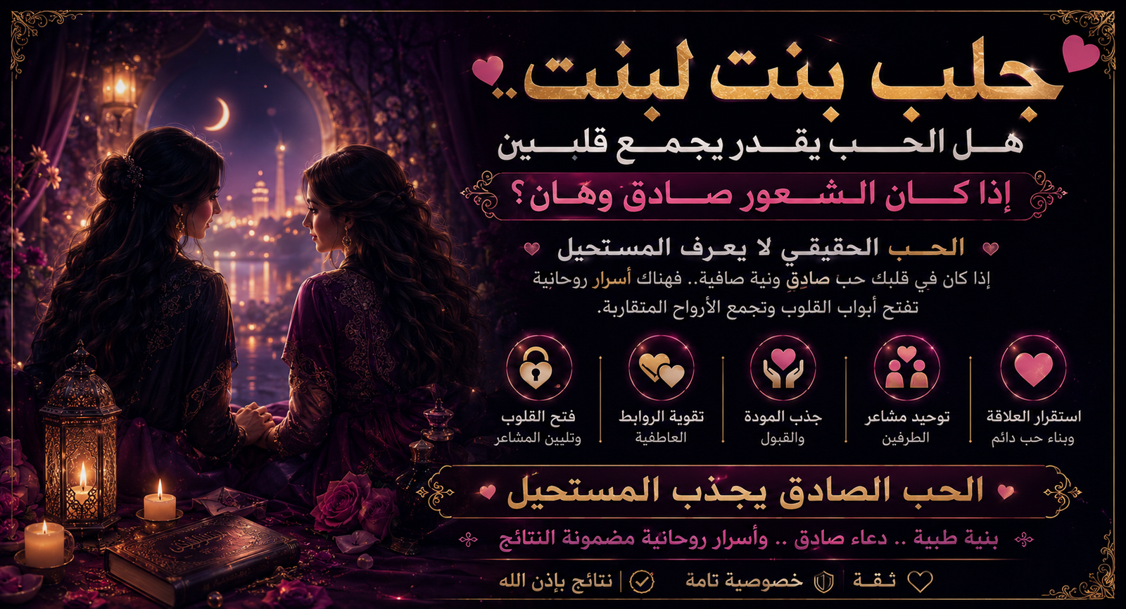 جلب بنت لبنت.. هل الحب يقدر يجمع قلبين إذا كان الشعور صادق