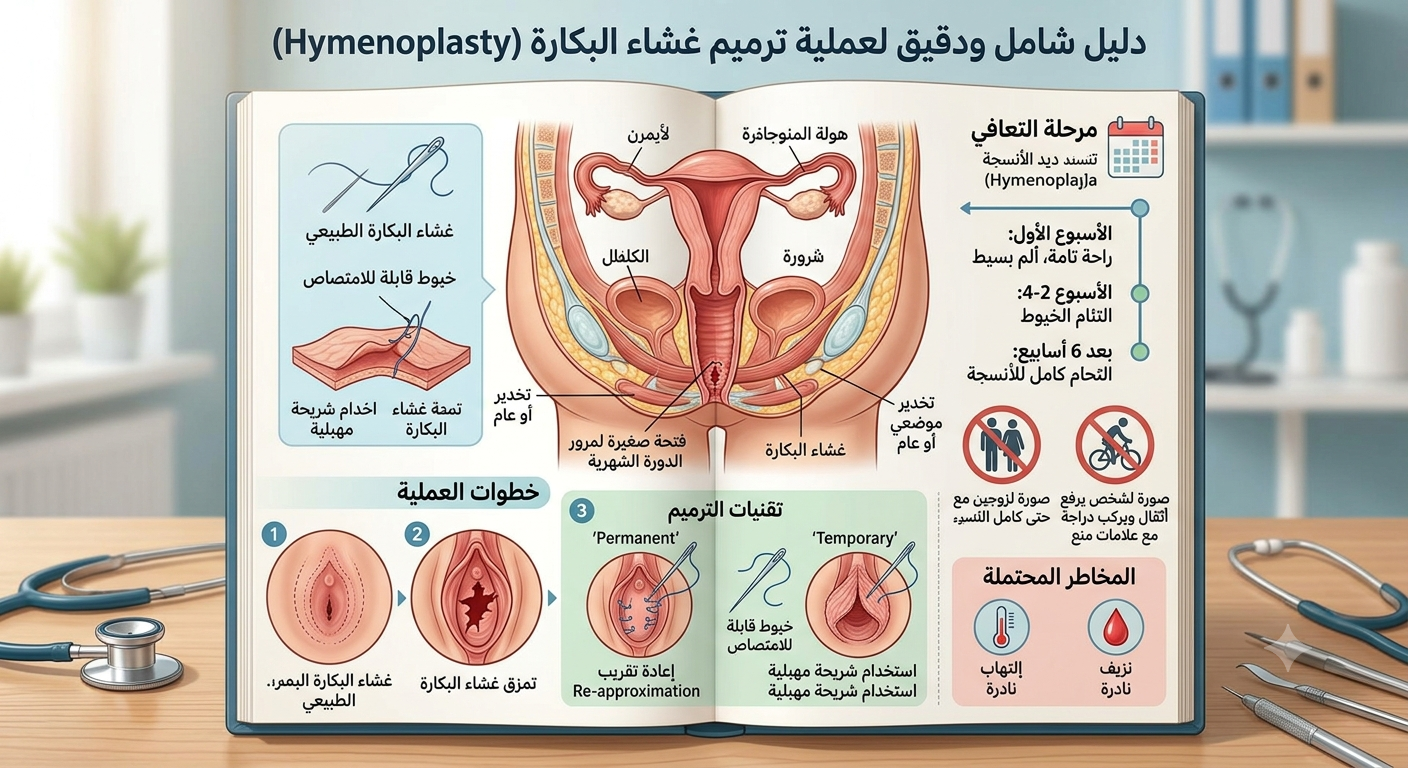 شرح تفاصيل عملية ترميم غشاء البكارة: دليل شامل ودقيق